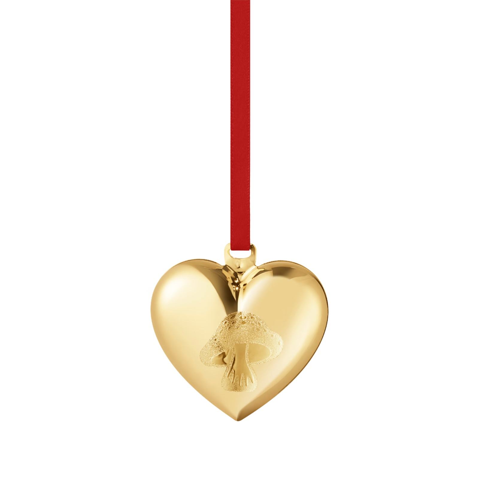 2023 Georg Jensen Christmas Ornament Gold 18Kt Heart with Mushroom
