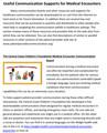 Useful Communication Supports for Medical Encounters