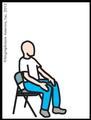 I need to be sitting upright, at 90 degrees, in a chair for meals