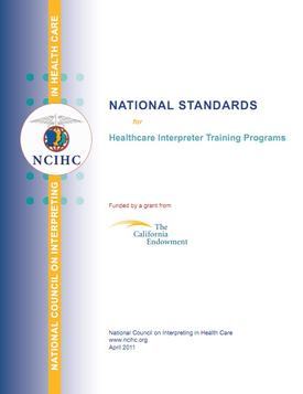 Image about National Standards for Healthcare Interpreter Training Programs