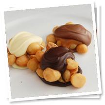 Dark Chocolate Macadamia Nut Turtlets