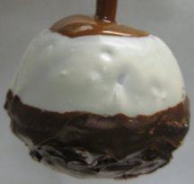 Double-Dipped White and Milk Chocolate Fancy Apples
