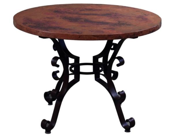 Sunset Iron Round Copper Dining Table (48")