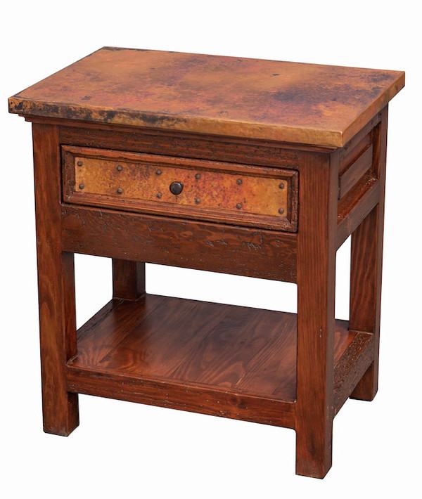 Weston 1-Drawer Copper End Table