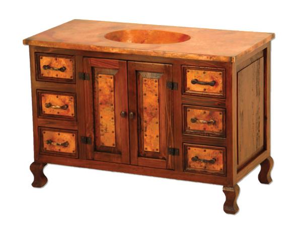 Copper Vanity (2-Door / 6-Drawer)