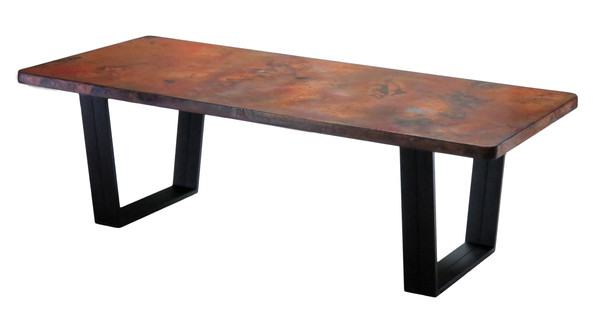 Modern Wedge Copper Dining Table (96" x 44")