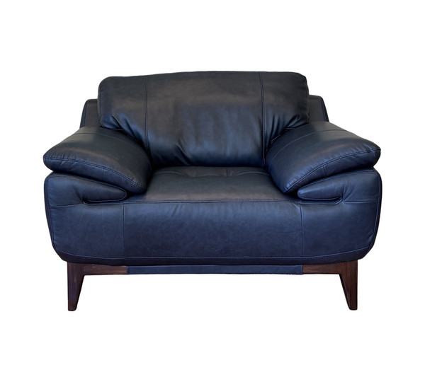 Beraldi Regatta Blue Leather Chair