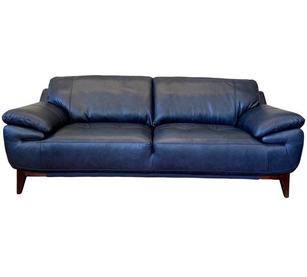 Beraldi Regatta Blue Leather Sofa