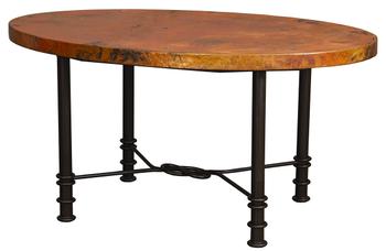 Custom Copper Oval Dining Table