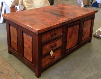 Custom Copper Kitchen Island