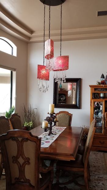 Sura Garnet Chandelier - Set of Three