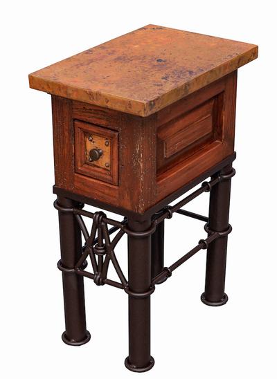 Image #133 - Custom Copper Carmel 1-Drawer End Table