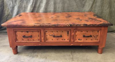 Image #7 - Custom Copper 6-Drawer Coffee Table