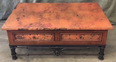 Image #8 - Custom Copper 2-Drawer Carmel Coffee Table