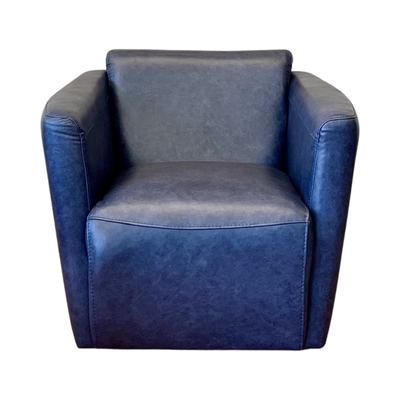 Image #1 about Vita Regatta Blue Leather Swivel Chair
