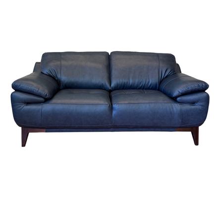Image #1 about Beraldi Regatta Blue Leather Loveseat