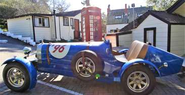 Image about Carmel Forest Lodge Vintage Car