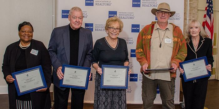2024 Honorary Member-for-Life Recipients Josephine Moore, Larry Aikins, Kathryn Coloca, David Cline, Sherry Cottonaro