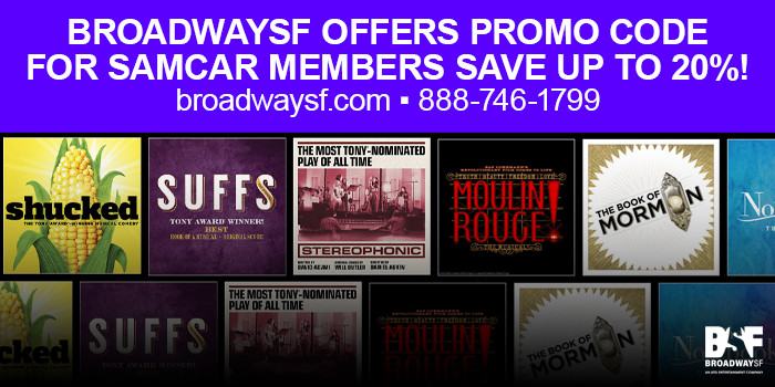 BroadwaySF Offers SAMCAR Members Discount for 2025 / 2026 Season