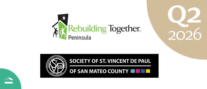 Q2 2026 Grant Recipients: Rebuilding Together Peninsula & Society of St. Vincent de Paul of San Mateo County