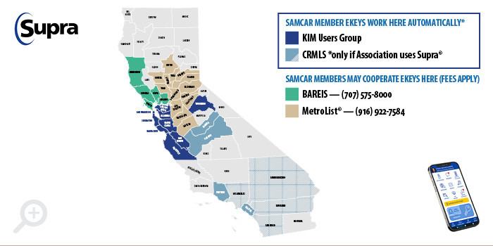 SUPRA EKEY COVERAGE MAP - CLICK TO VIEW LARGER