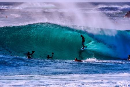 Big wave and surfer in Australia