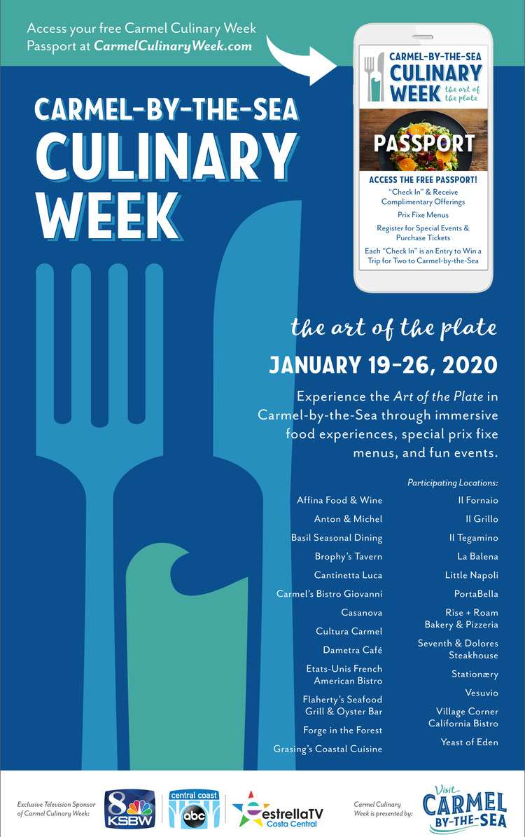 Carmel-by-the-Sea Culinary Week - January 19-26, 2020