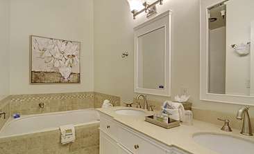 Image about Deluxe suite bathroom.
