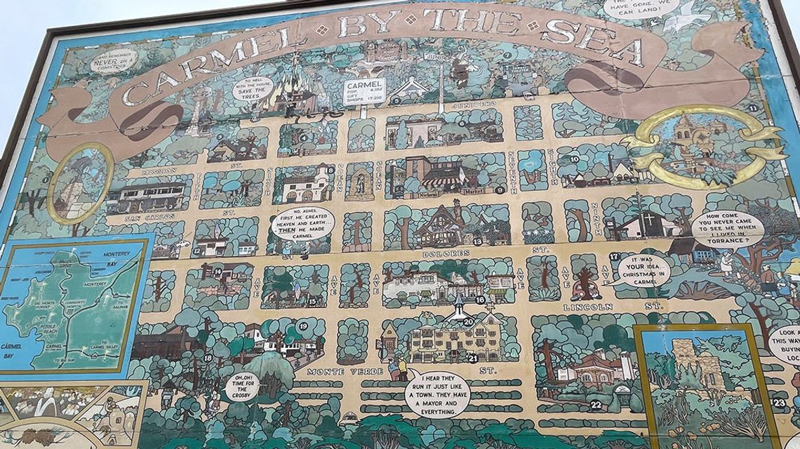 Image of Bill Bates Mural in Carmel-by-the-Sea, CA