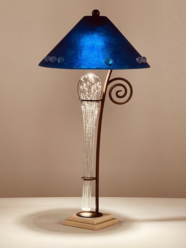 Lamp De Earl Azul Table Lamp