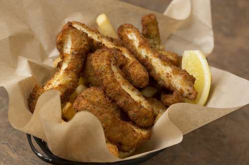 Crispy Calamari Strips and Chips
