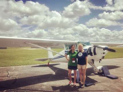Image about Classic 47 and 10 Kali Hague and Tiffany Brown in Beatrice 2018 (Photo by Air Race Classic)