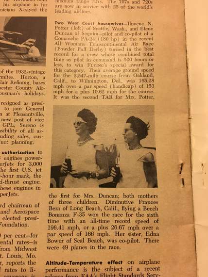 Image about Flying Magazine blurb September 1962