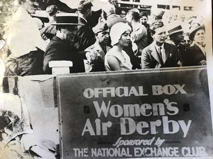 Image about 1929 Air Race Photo with Ann Morrow and Charles Lindbergh