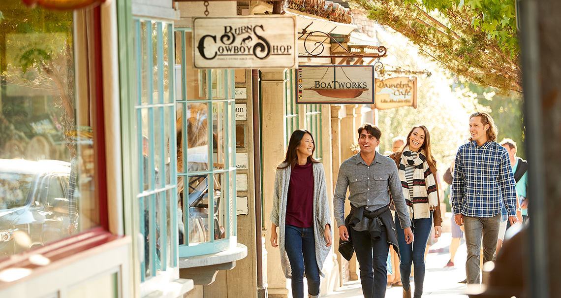 Image of downtown Ocean Avenue in Carmel-by-the-Sea, CA
