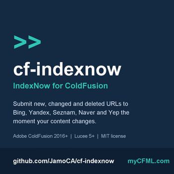 Image about cf-indexnow: Submit URLs to search engines from ColdFusion