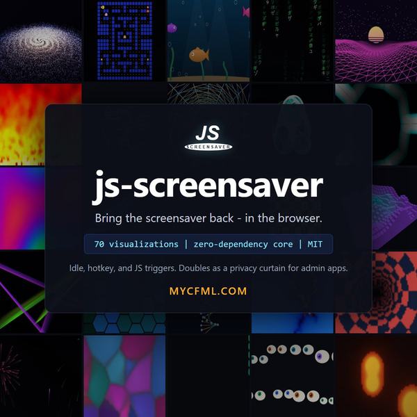 Image about JS-Screensaver - a privacy curtain for admin apps