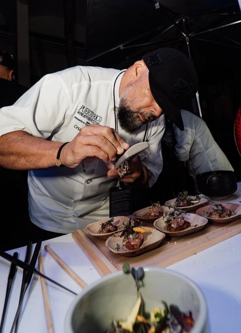 Image of Masters of Sabor hosted by Ayesha Nurdjaja, Michael White, Jose Enrique & Giovanna Huyke part of the Friends of James Beard Benefit Series