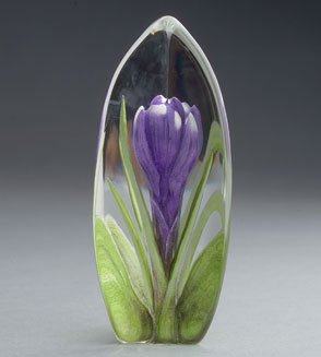 Purple Crocus  - Glass Etching by Mats Jonasson-MJ 33876