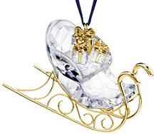Sleigh Ornament in Gold - Retired