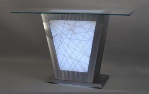String Theory Glass Top Console Table