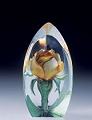 Yellow Rose - Miniature Etched Glass Flower- MJ 88151