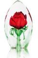 Mats Jonasson Red Rose  - Crystal Flower Etching - MJ 33837
