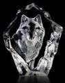 Mats Jonasson Wolf - Miniature Etched Crystal Sculpture - MJ 88128