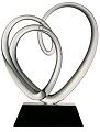 Frabel Studio Entwined Heart Glass Sculpture