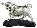 Swarovski Soulmates Crystal Bull on Black Granite