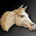 Arabian White Horse Pendant "Elegance" - Fine Art Jewelry