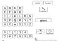 VOWELS FIRST Alphabet/ Number Board Access: Eye gaze/ pointing; Partner assisted scanning) User characteristics Literate. Able to spell. Partner characteristics Literate. (1) writes down letters as selected (2) confirms accuracy