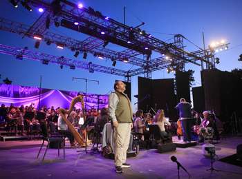 Opera under the Stars rehearsal Chris