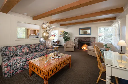 Image about The Lodge : King Cottage Suite, Jacuzzi Fireplace, Pet-Friendly